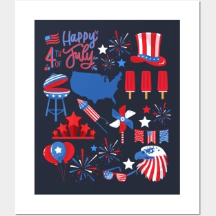 Fourth of July America Patriotic Posters and Art